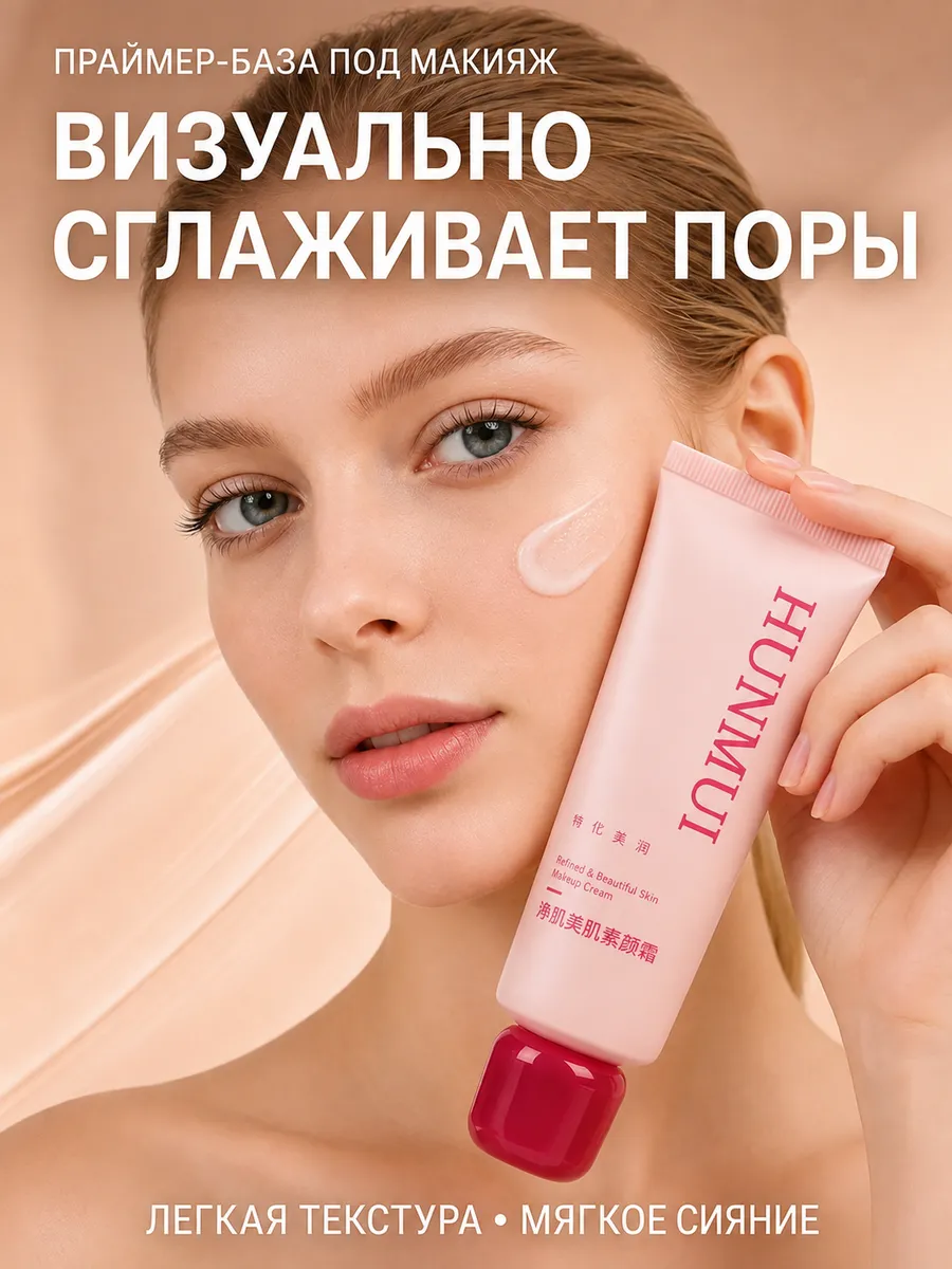 База под макияж выравнивающая для лица с сиянием